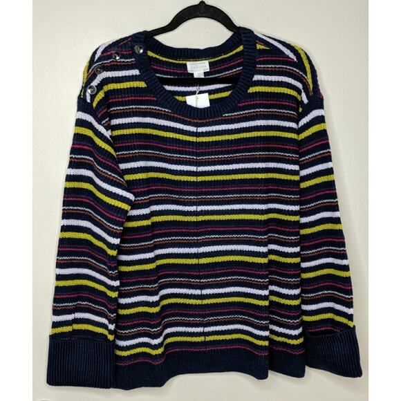 Caslon (Nordstrom) Button Shoulder Sweater - Size 1X - NWT - Picture 2 of 8